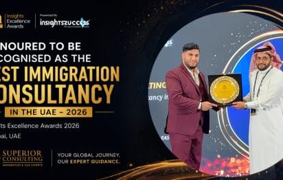 Superior Consulting awarded Best Immigration Consultancy in the UAE - 2026. Best Immigration Consultancy UAE 2026